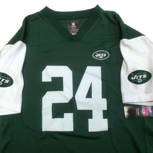Team Apparel Youth Other - NFL New York Jets Youth Boys Jersey 2 Sided #24 Darrelle Revis XL (18/20) Green